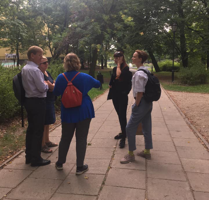 Tematyczny spacer po Łodzi zorganizowany dla grupy turystów z Berlina